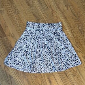 LOFT Purple and White Mini Skirt